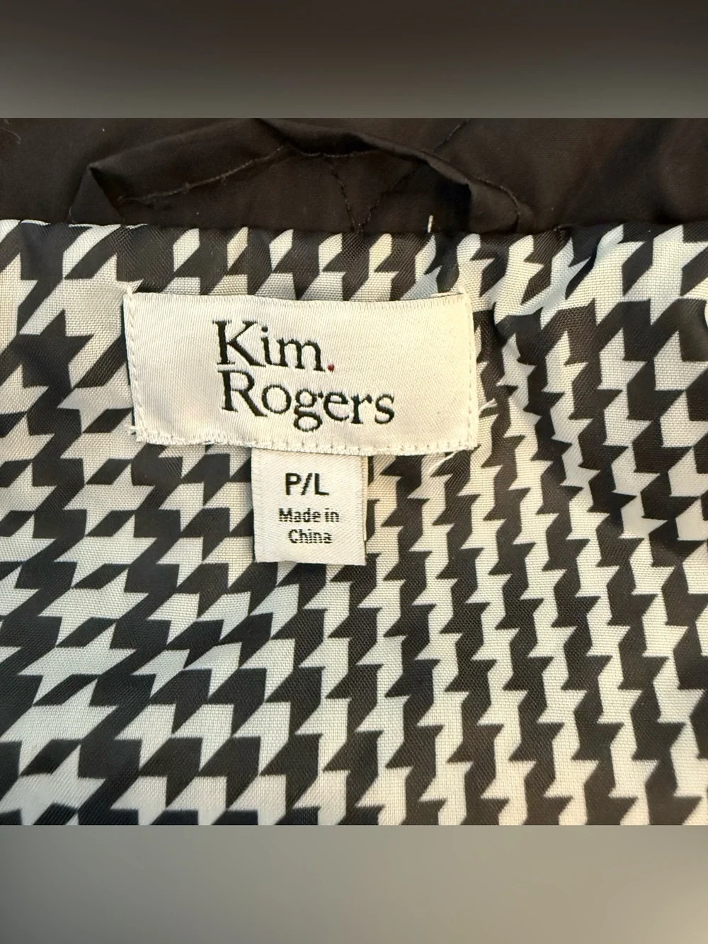 Kim Rogers Women’s Petite Side Ribbed Quilted Vest Black Sz LP Preowned